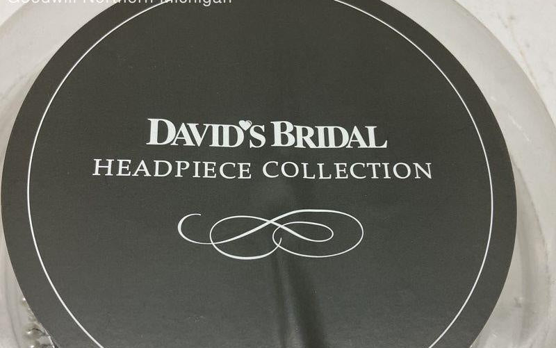 David's Bridal Headpiece Collection Wedding Tiara Floral Pearl Wire Silver Tone