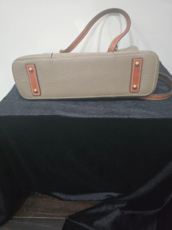 Dooney & Bourke Lexington Pebbled Leather Shopper Tote Elephant Grey Shoulder Bag