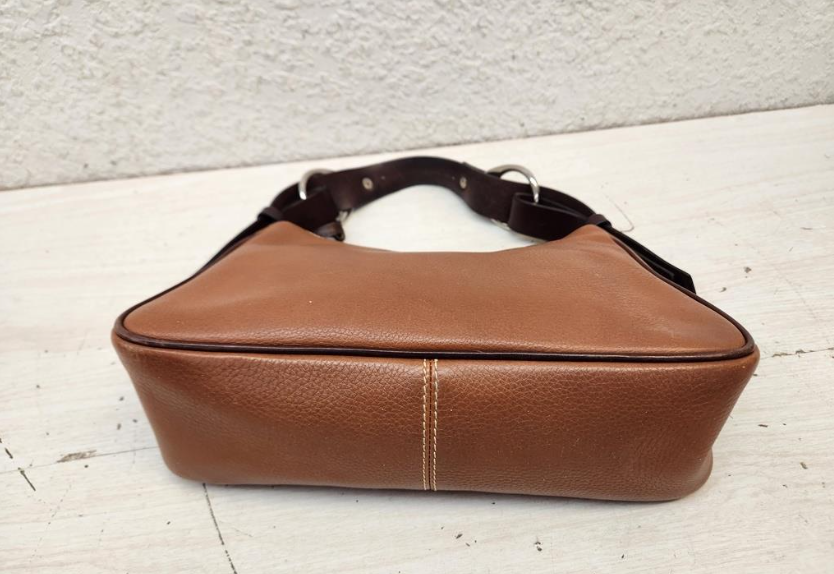 Dooney & Bourke 1975 Anniversary East-West Hobo Bag | Tan Pebbled Leather Shoulder Purse