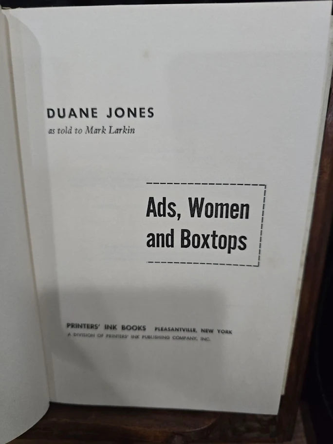 Ads, Women and Boxtops 1955 Signed by Duane Jones and Mark Larkin | Mid-Century Advertising
