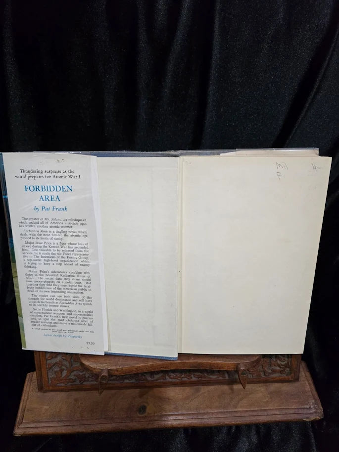 Forbidden Area First Edition First Printing Pat Frank Hardcover 1956 with Dust Jacket
