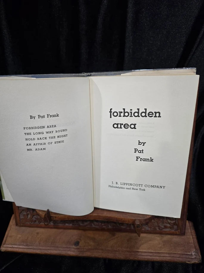 Forbidden Area First Edition First Printing Pat Frank Hardcover 1956 with Dust Jacket