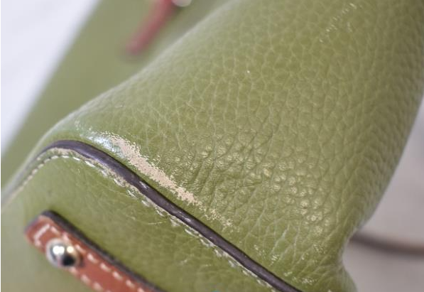 Dooney and Bourke Lexington Green Pebble Grain Leather Tote Brown Strap Shoulder Bag