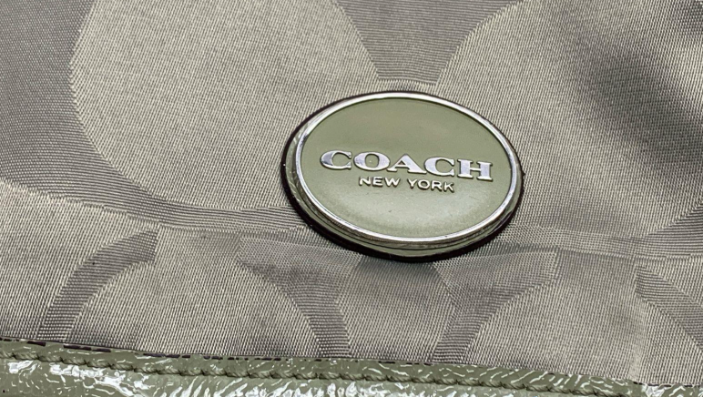 Coach Signature Nylon Crossbody Messenger Bag | Olive Green Lightweight Travel Tablet Bag