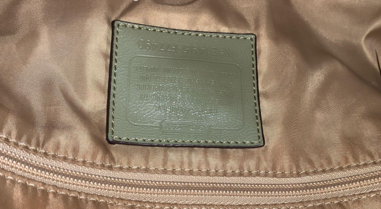 Coach Signature Nylon Crossbody Messenger Bag | Olive Green Lightweight Travel Tablet Bag
