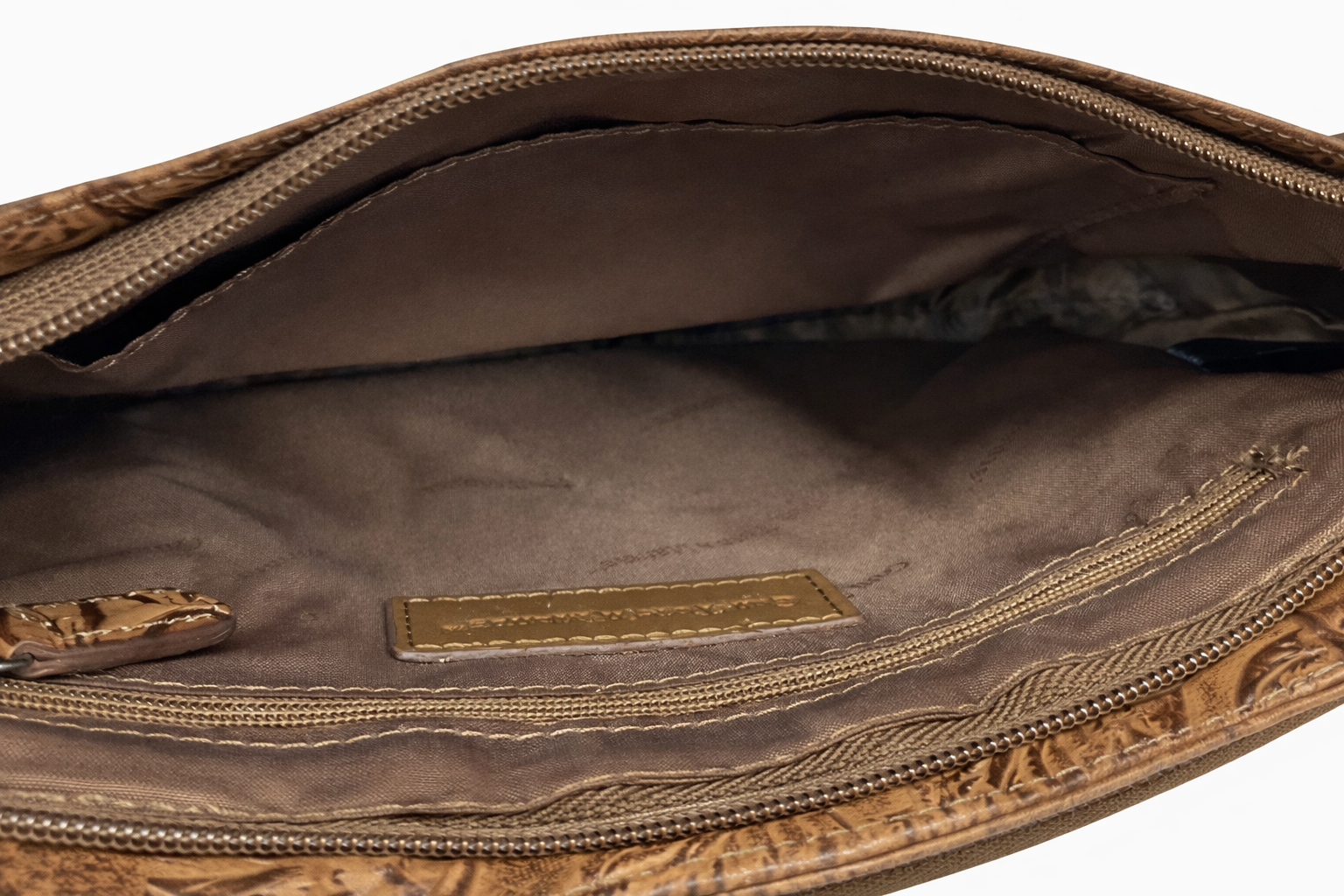 Gun Tote’n Mamas Tooled Leather Crossbody Bag | Brown Floral Embossed Shoulder Bag