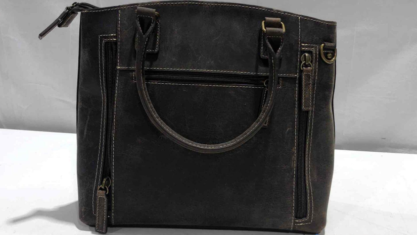 Gun Tote’n Mamas Brown Distressed Leather Concealed Carry Handbag | RFID Protection CCW Purse