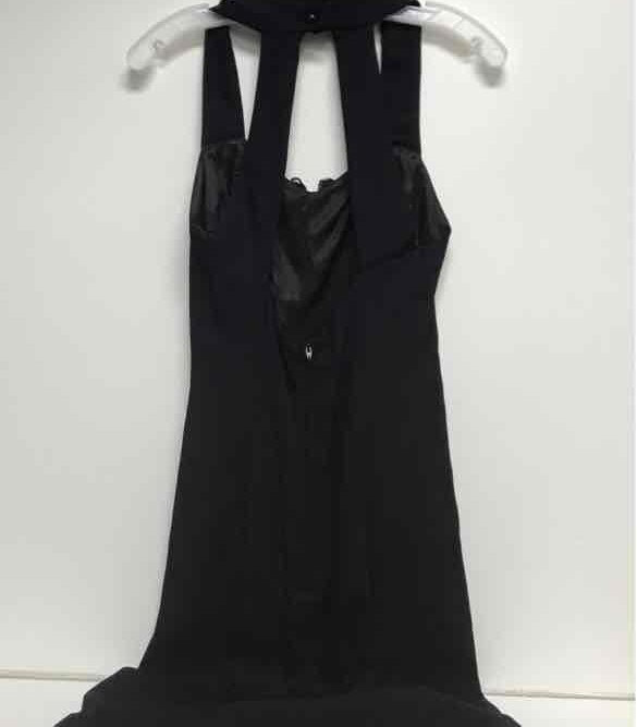 Jump Womens Dress Black Beaded Halter Cocktail Gown