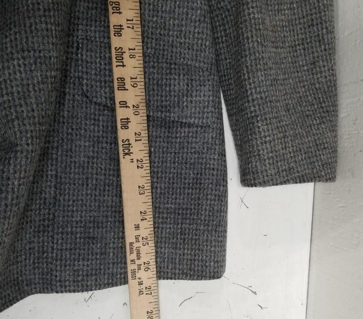 Vintage L.L.Bean Women's 14 Reg Gray Herringbone Wool Blazer