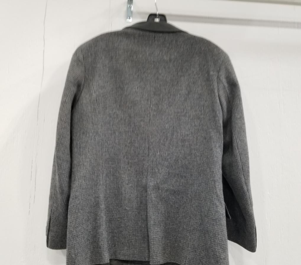 Vintage L.L.Bean Women's 14 Reg Gray Herringbone Wool Blazer