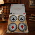 Blackinton Exclusive Silver Plated Card Suit Coaster Ash Trays