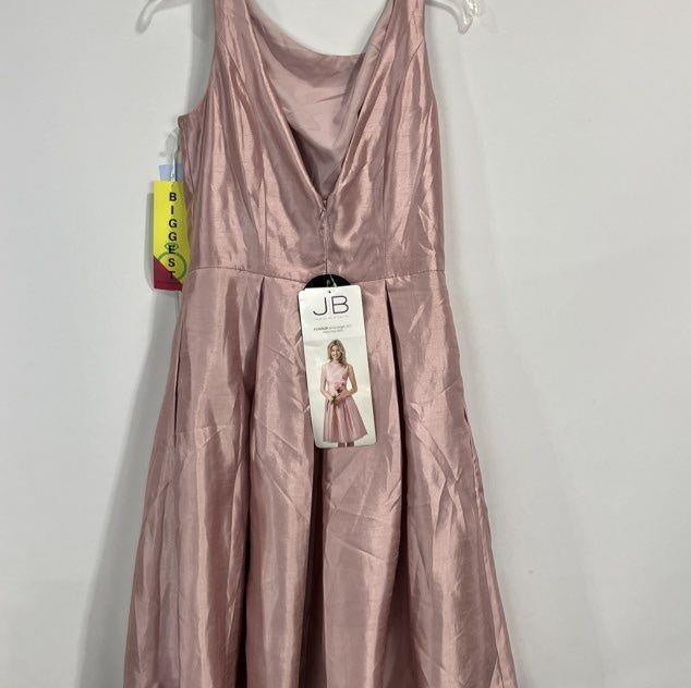 Jasmine Bridesmaids Pink High Neck Satin Dress Women's Size 12