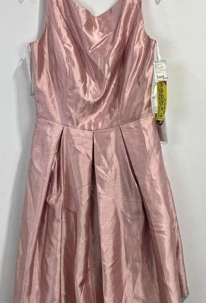 Jasmine Bridesmaids Pink High Neck Satin Dress Women's Size 12