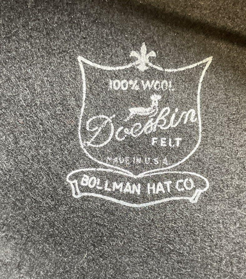 Vintage Bollman Hat Co. TINATOO 100% Wool Doeskin Felt Hat Size 6