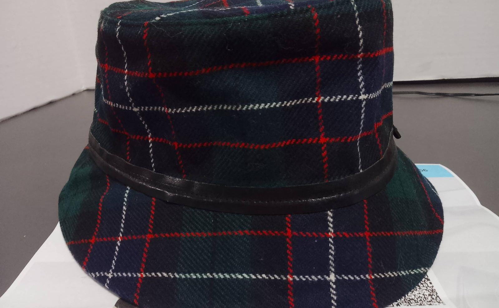 Coach Women's Green Tartan Plaid Hat Size Small with Authentication Paperwork