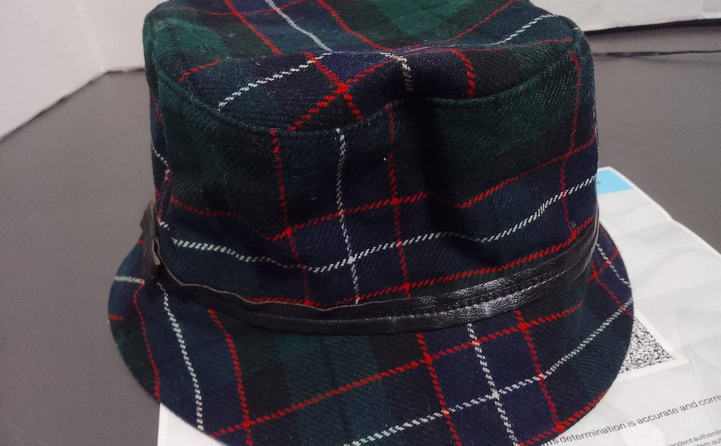 Coach Women's Green Tartan Plaid Hat Size Small with Authentication Paperwork