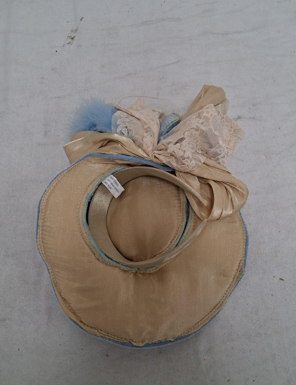 Paradise Blue and Gold Costume Hat with Feathers