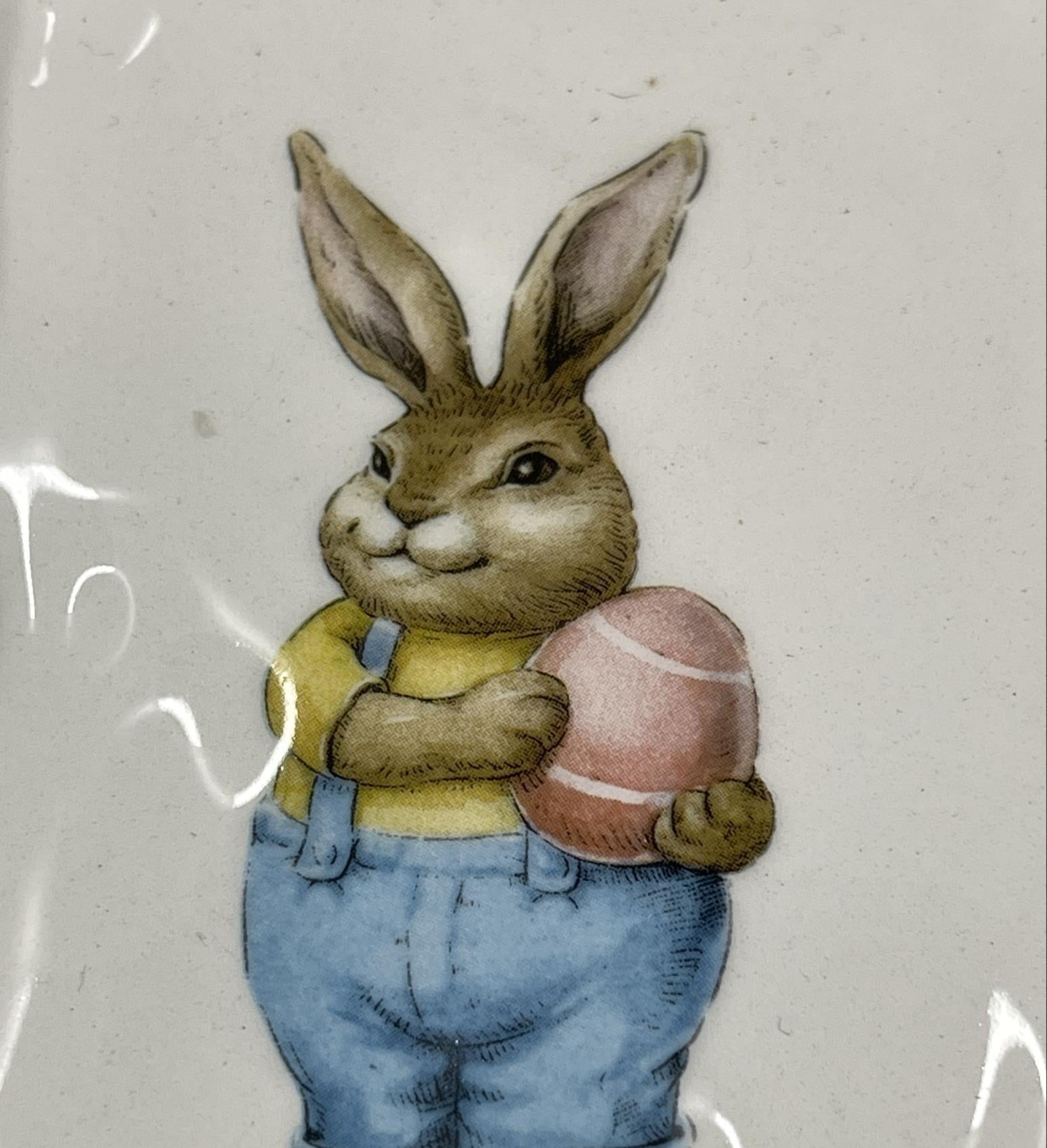 Ceramic Bunny-Themed Serving Platters - Set of 2