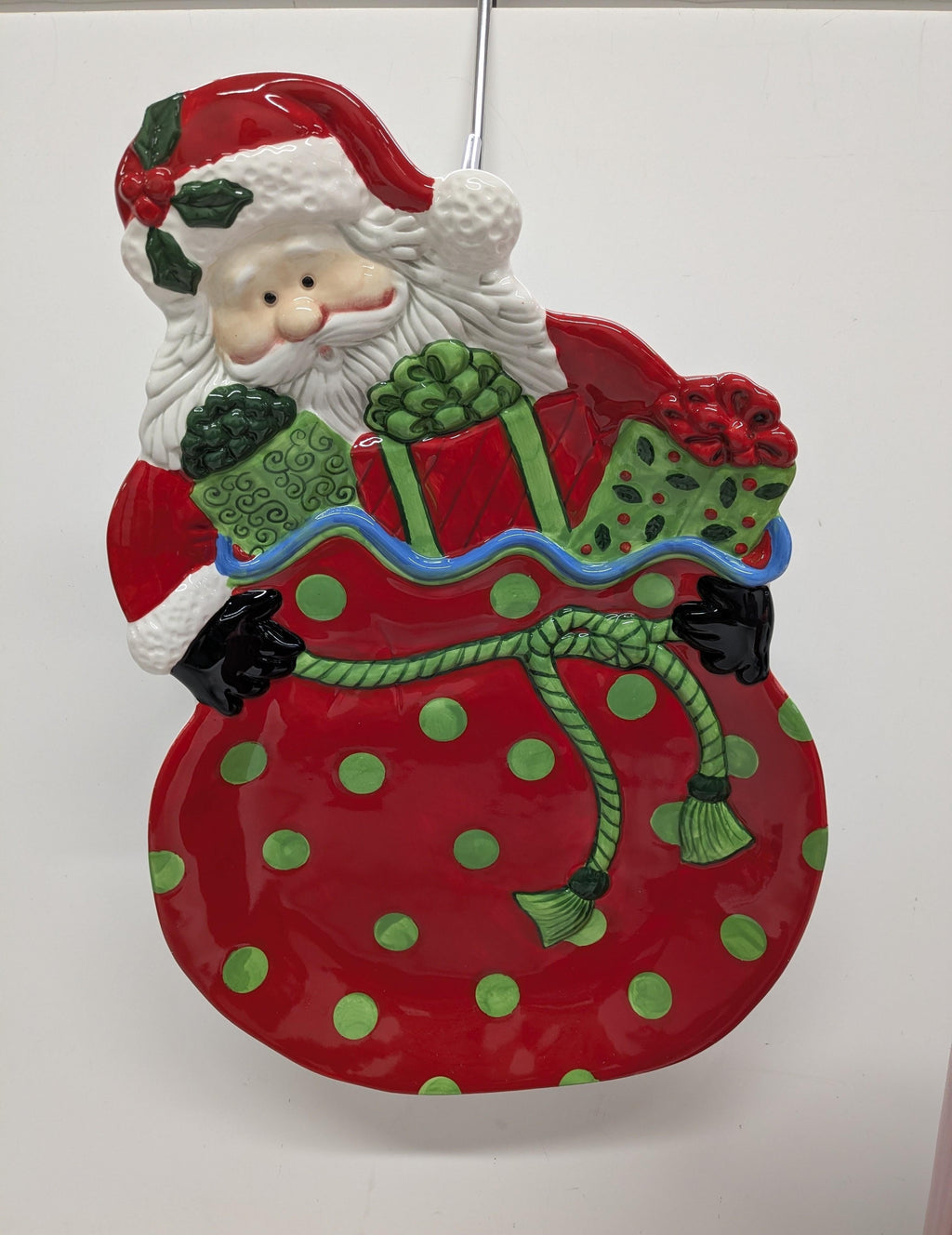 Fitz and Floyd Kringle Santa Platter with Box