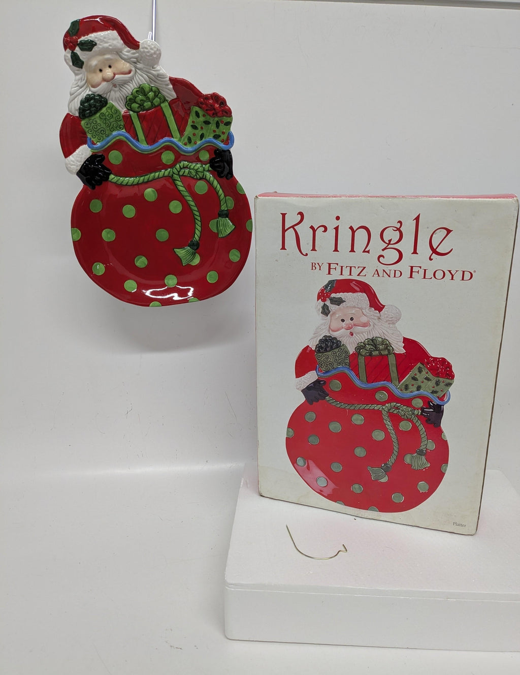 Fitz and Floyd Kringle Santa Platter with Box