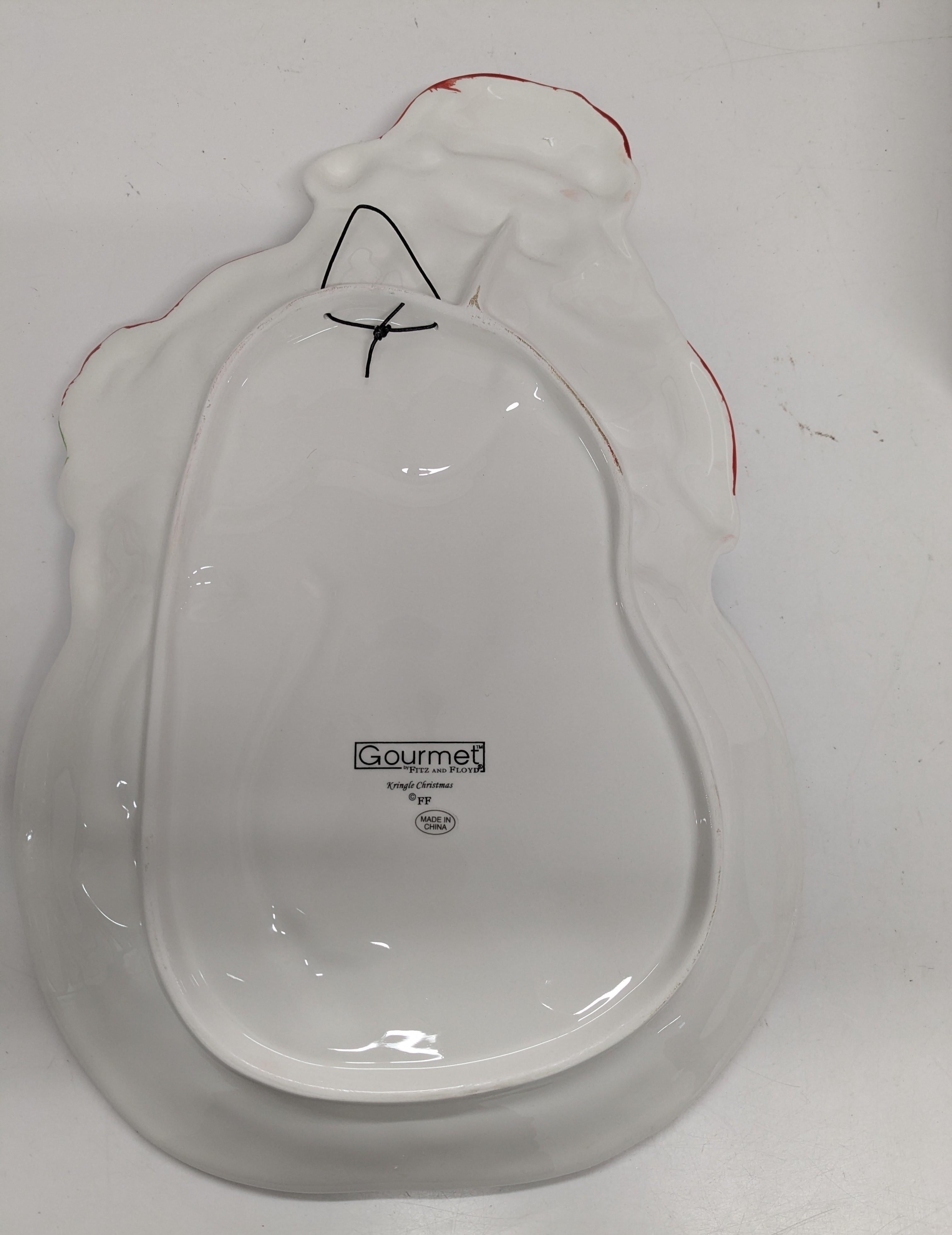 Fitz and Floyd Kringle Santa Platter with Box