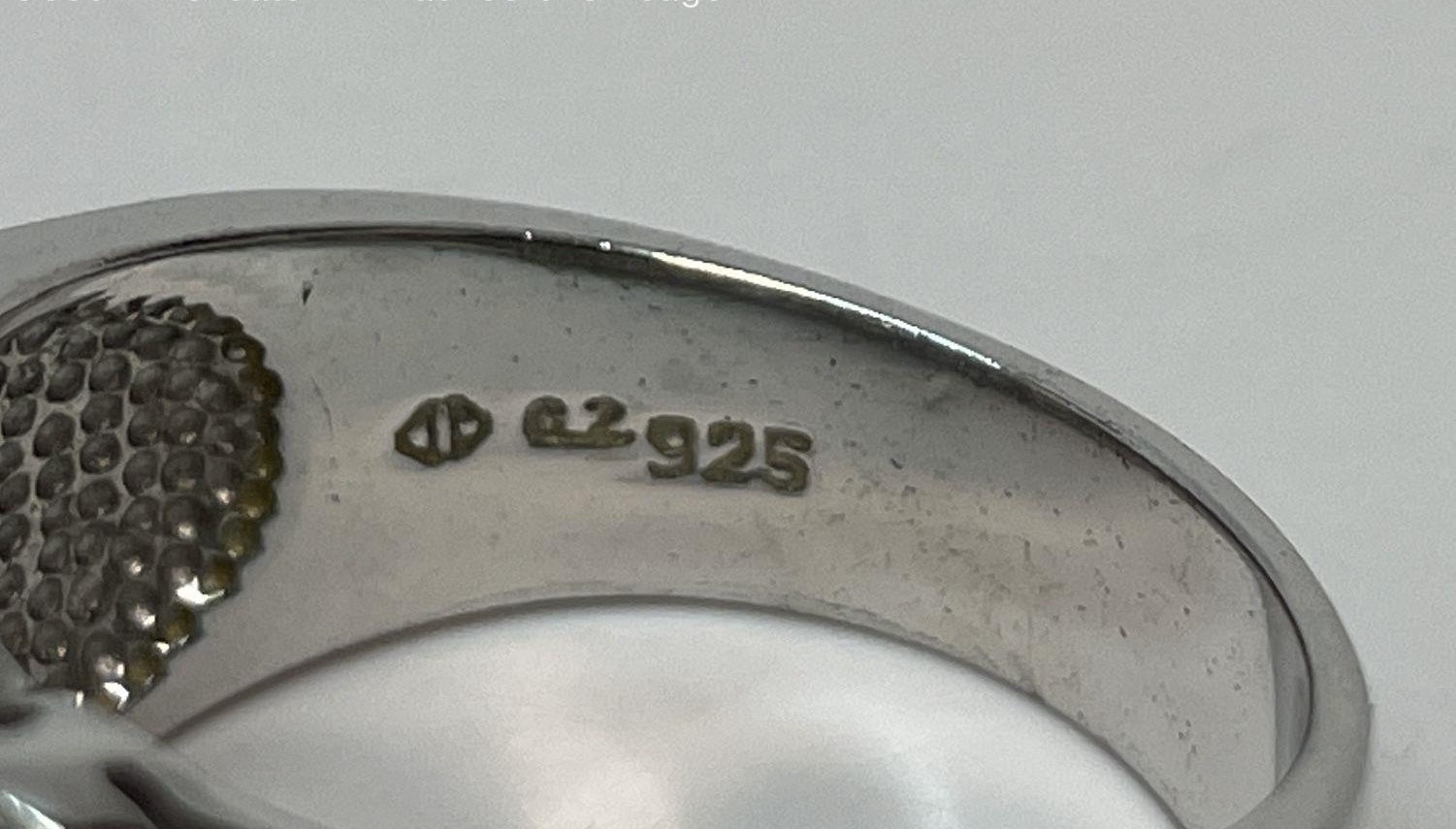 Contemporary 925 Sterling CZ Chunky Ring 7.8g