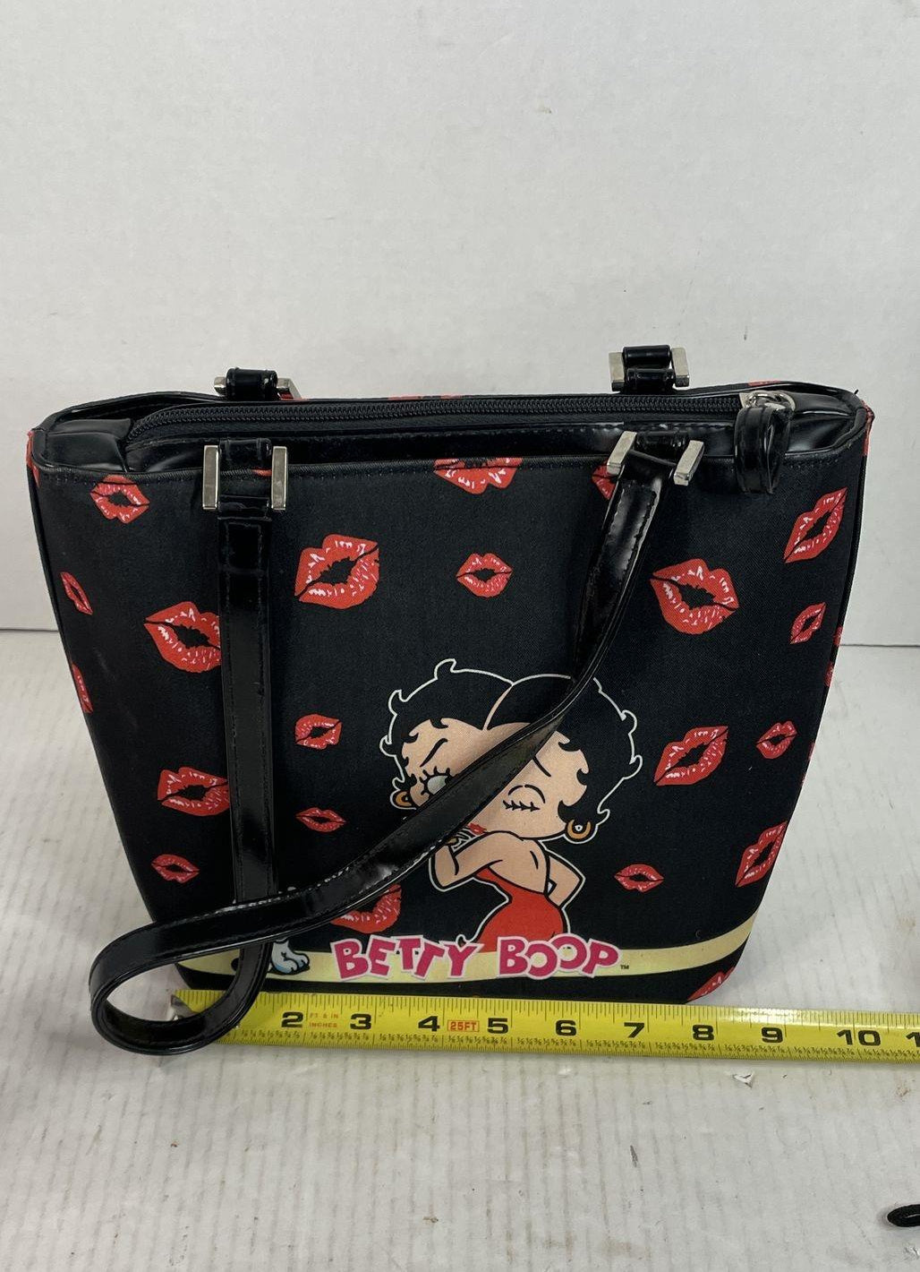(fixed) Red Black Vintage Thermos Betty Boop Shoulder Bag Bundle Lot
