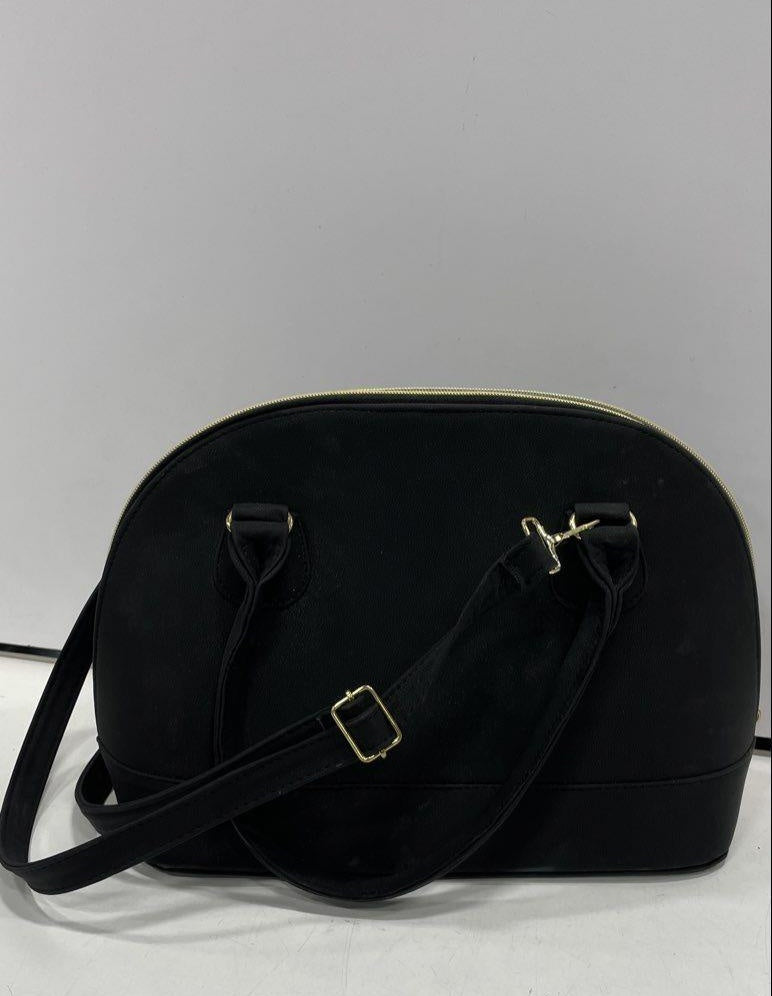 Black Mickey Mouse Satchel Top Handle Bag With Detachable Strap