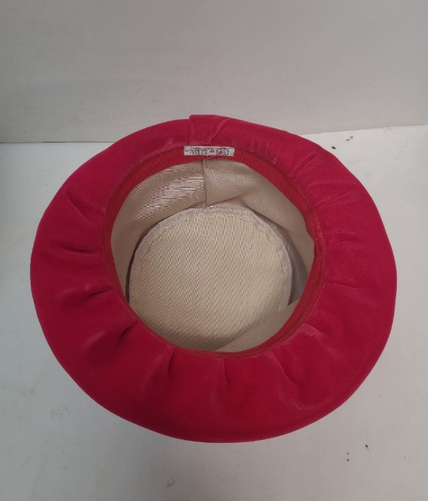 Vintage Red Felt Hat and Glove Set with Hat Box | Matching Mid-Century Style Winter Accessory Set