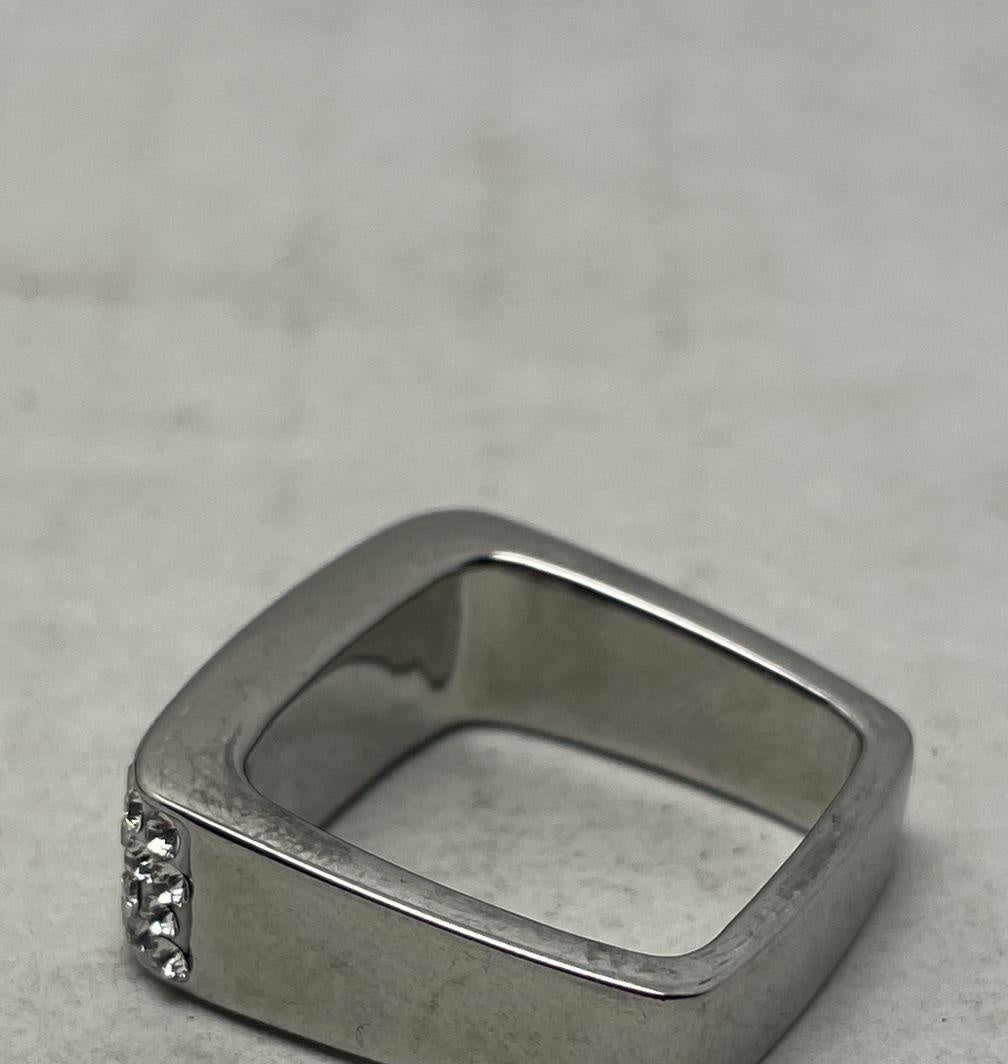 Henri Bendel Rhinestone Square Ring