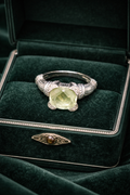 Judith Ripka Sterling Silver Prasiolite Designer Statement Ring