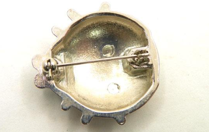 Vintage Red Ladybug Rhinestone Enamel Brooch – Silver Tone Figural Statement Pin
