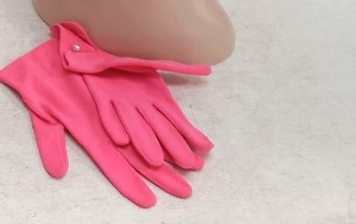 Linda Ferrell New York Pink Straw Hat and Glove Set | Vintage Occasion Hat with Veil Detail