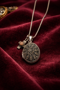 Vintage Sterling Silver Floral Locket Pendant Necklace with Chain | 925 Thailand