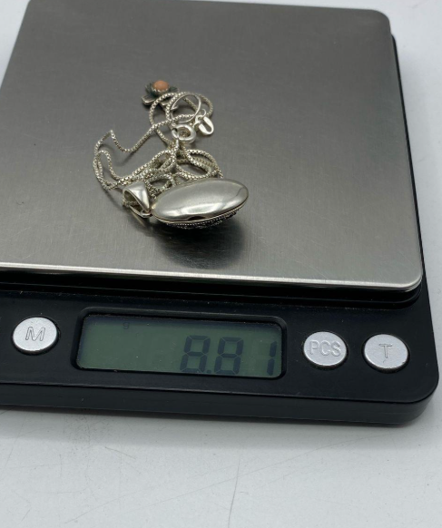 Vintage Sterling Silver Floral Locket Pendant Necklace with Chain | 925 Thailand