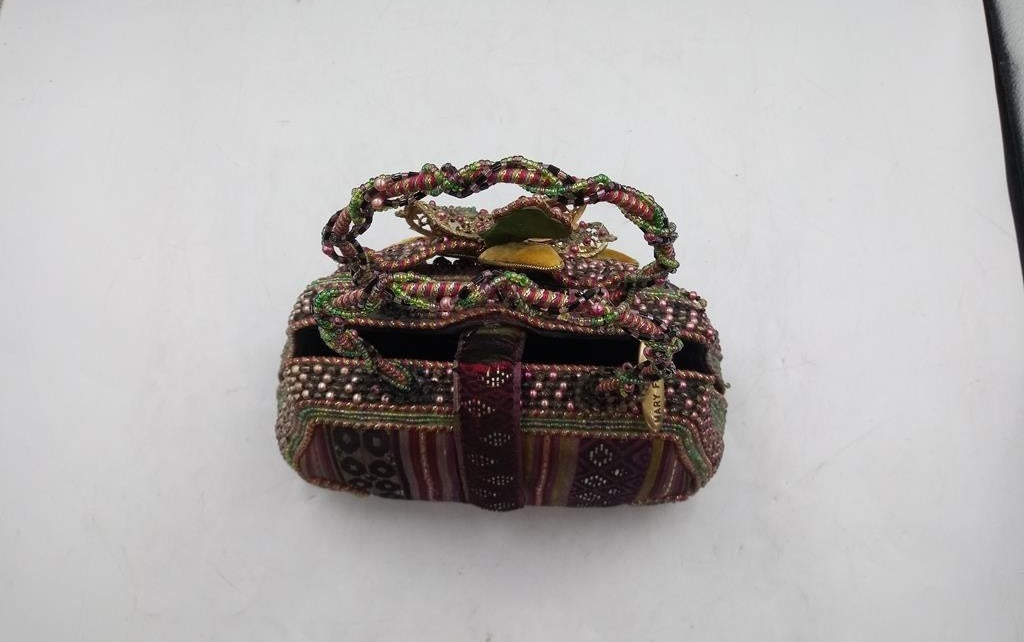 Vintage Retired Mary Frances Beaded Flower Handbag | Multicolor Embellished Collector Purse