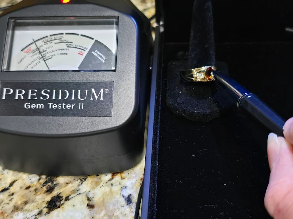 Gold Vermeil Madeira Citrine Men’s Ring, Sterling Silver Statement Band Size 11