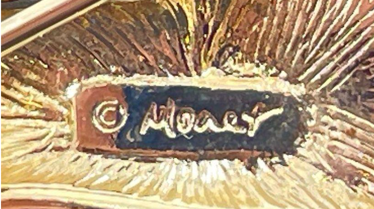 Vintage Monet Black Enamel Scottie Dog Brooch with Clear Rhinestones | Signed Gold-Tone Terrier Pin