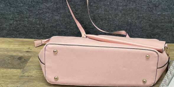 Nanette Lepore Pink Tote Bag Structured Minimal Handbag With Top Handles