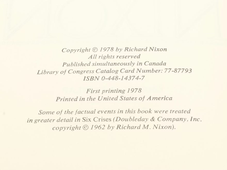 The Memoirs of Richard Nixon and No More Vietnams by Richard Nixon 1978 1985 Signed Limited Edition Set with Slipcase
