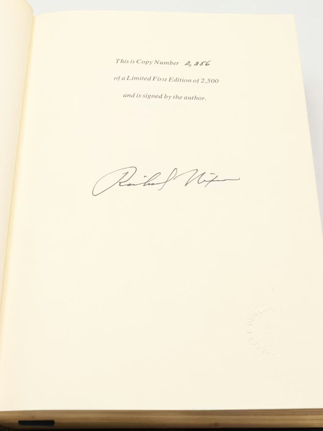 The Memoirs of Richard Nixon and No More Vietnams by Richard Nixon 1978 1985 Signed Limited Edition Set with Slipcase