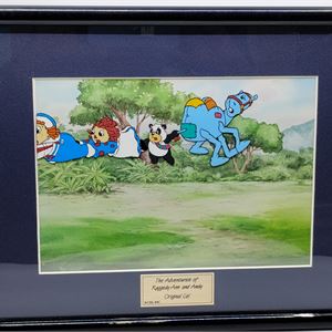 Original Production Animation Cel of Raggedy Ann & Andy Framed | Certified Limited Edition Animation Art