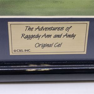 Original Production Animation Cel of Raggedy Ann & Andy Framed | Certified Limited Edition Animation Art