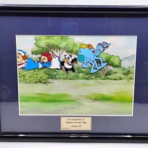 Original Production Animation Cel of Raggedy Ann & Andy Framed | Certified Limited Edition Animation Art