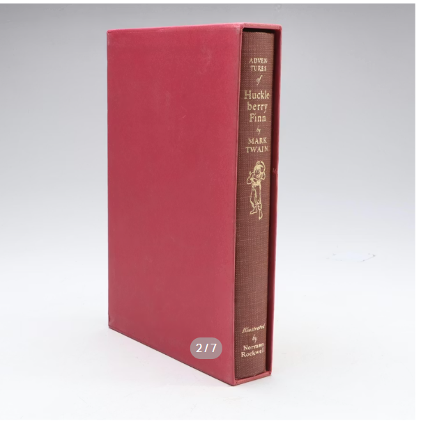 Adventures of Huckleberry Finn Mark Twain 1968 Heritage Press Rockwell Illustrated Slipcase Edition