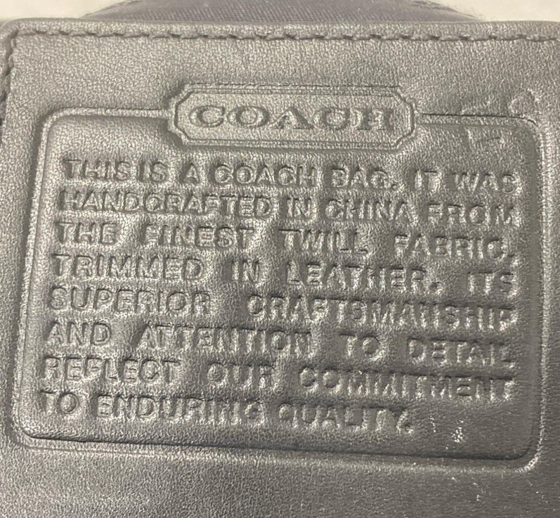 Coach Black Nylon Baguette Shoulder Bag | Authentic Minimalist Crossbody Clutch with Silver Hardware