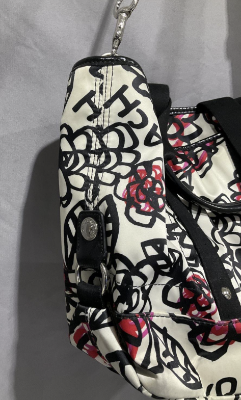 Coach Poppy Kyra Floral Satchel Bag Graphic Print Top Handle Crossbody Handbag