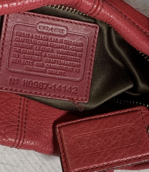 Coach Red Pebbled Leather Hobo Bag Convertible Shoulder Satchel With Detachable Strap