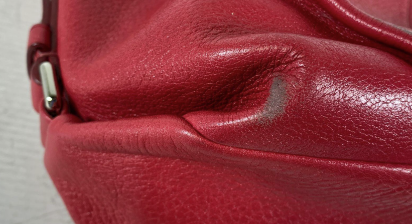 Coach Red Pebbled Leather Hobo Bag Convertible Shoulder Satchel With Detachable Strap