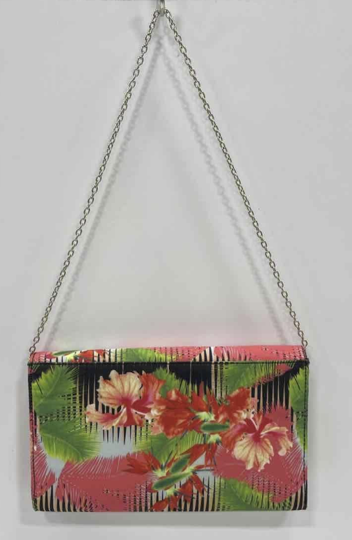 Aldo Tropical Floral Envelope Clutch Crossbody Bag with Chain Strap, Summer Statement Purse
